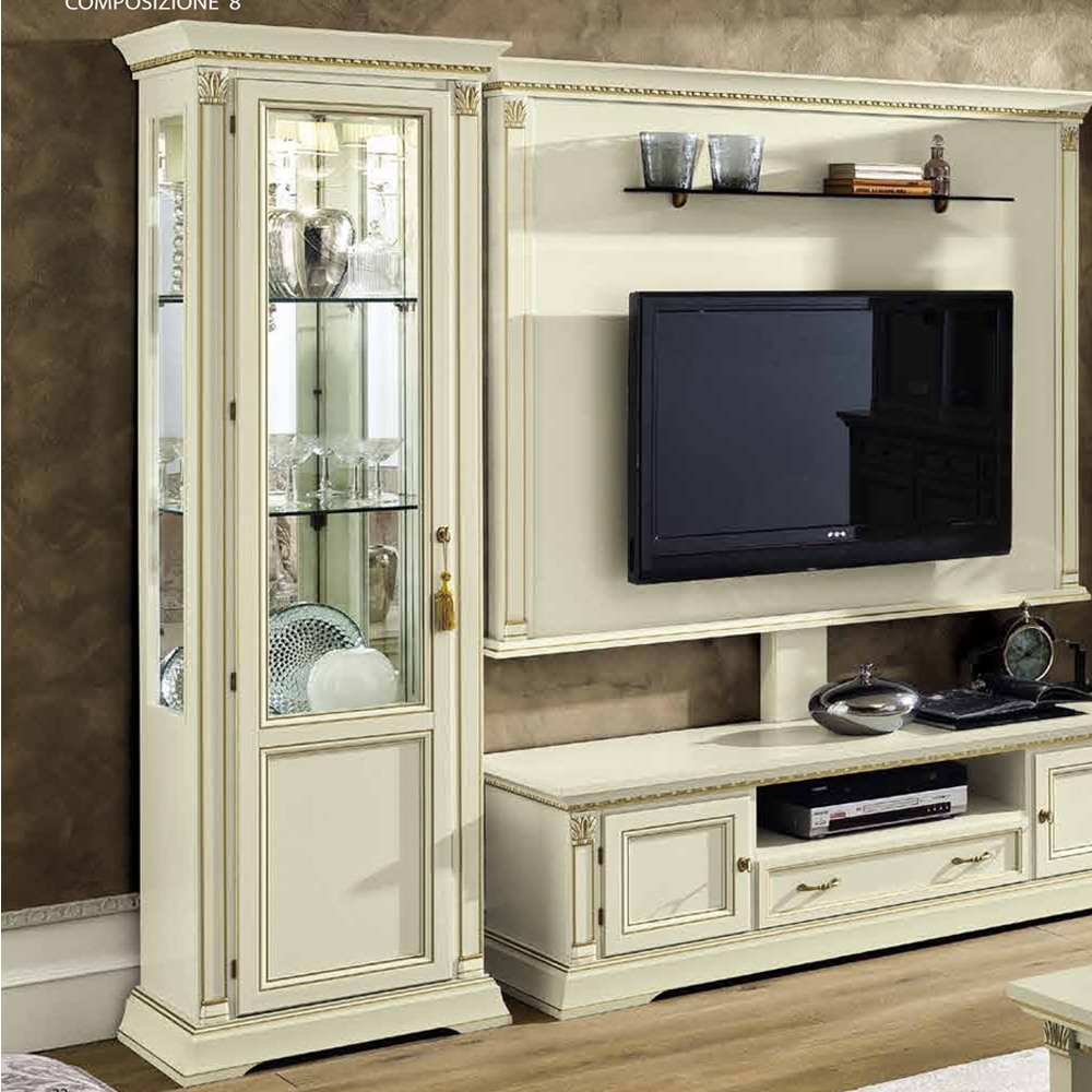 Treviso Display Cabinet - 1 Door - LHF - White Ash