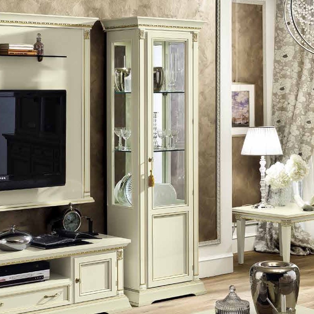 Treviso Display Cabinet - 1 Door - RHF - White Ash