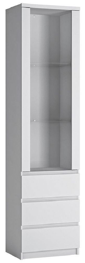 Fribo Display Cabinet - 1 Door - Narrow - Glazed - White