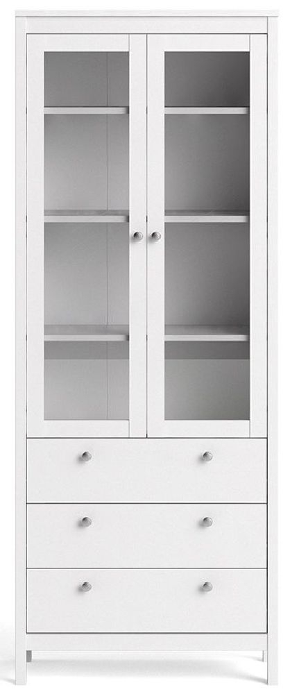 Madrid Display Cabinet - 2 Door - White