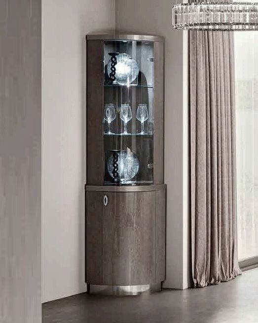 Armonia Display Cabinet - Corner - Silver Birch