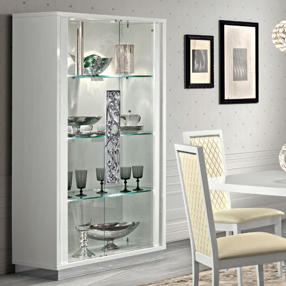 Roma Vitrine - 2 Door - Glamuor - White