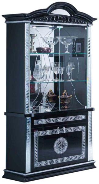 New Venus Display Cabinet - 4 Door - Black Italian