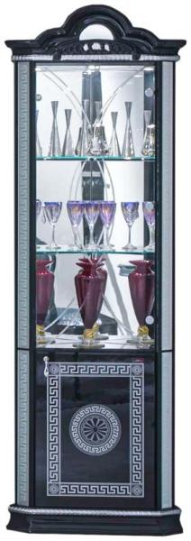 New Venus Corner Display Cabinet - 2 Door - Black Italian