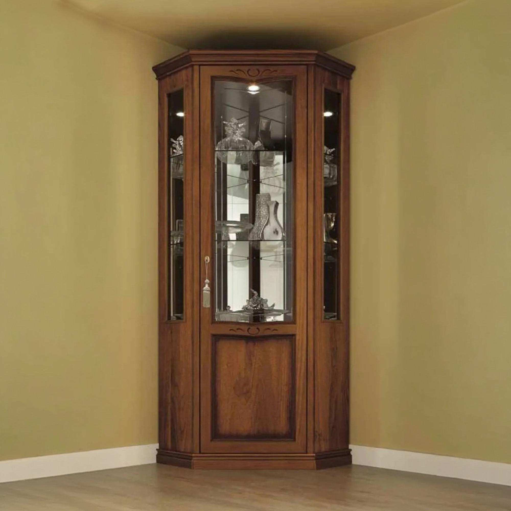 Nostalgia Italian Display Cabinet - Corner - Walnut