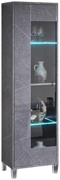 Vittoria Display Cabinet - 1 Door - Grey Italian