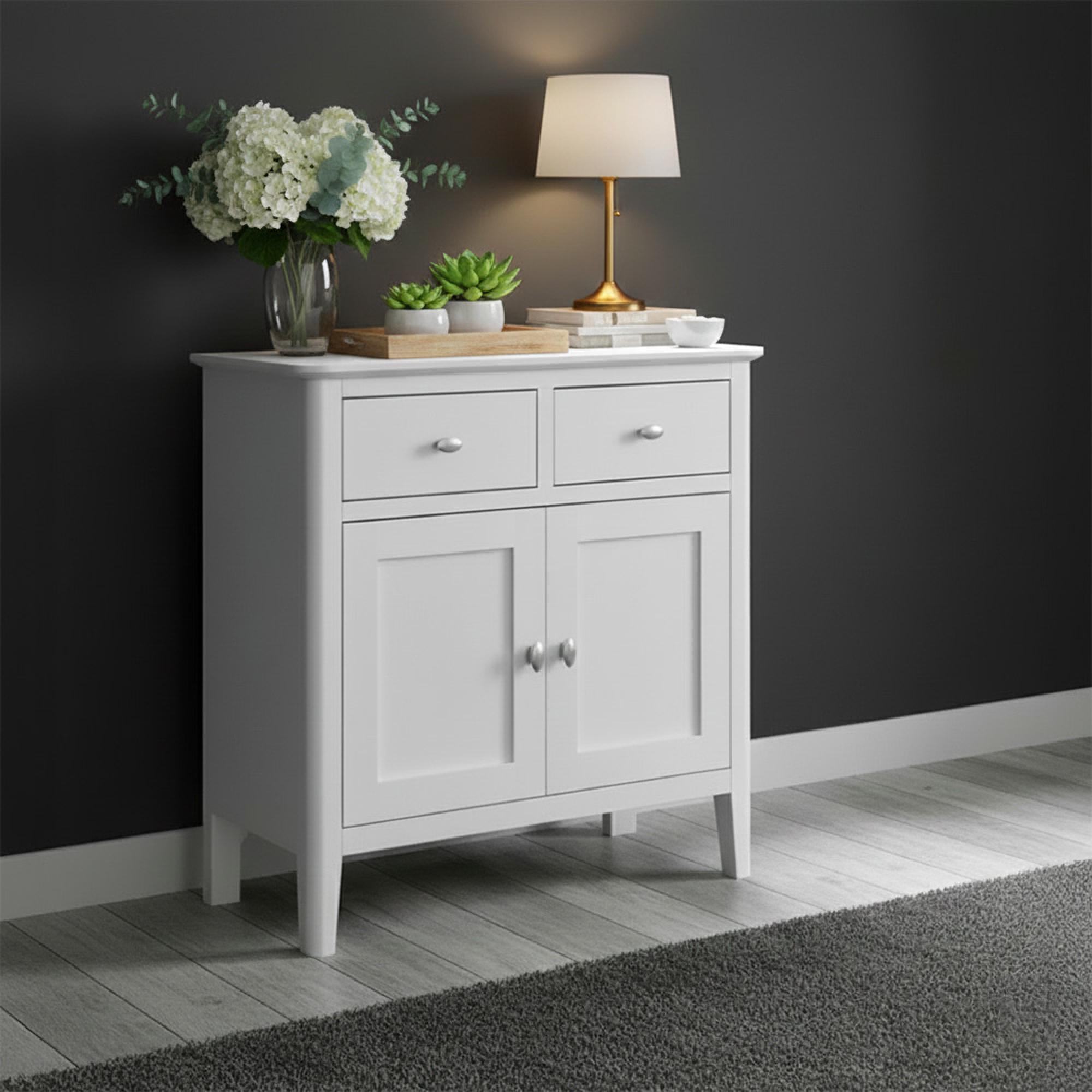 Hampstead Small Sideboard - 75cm - 2 Door - White