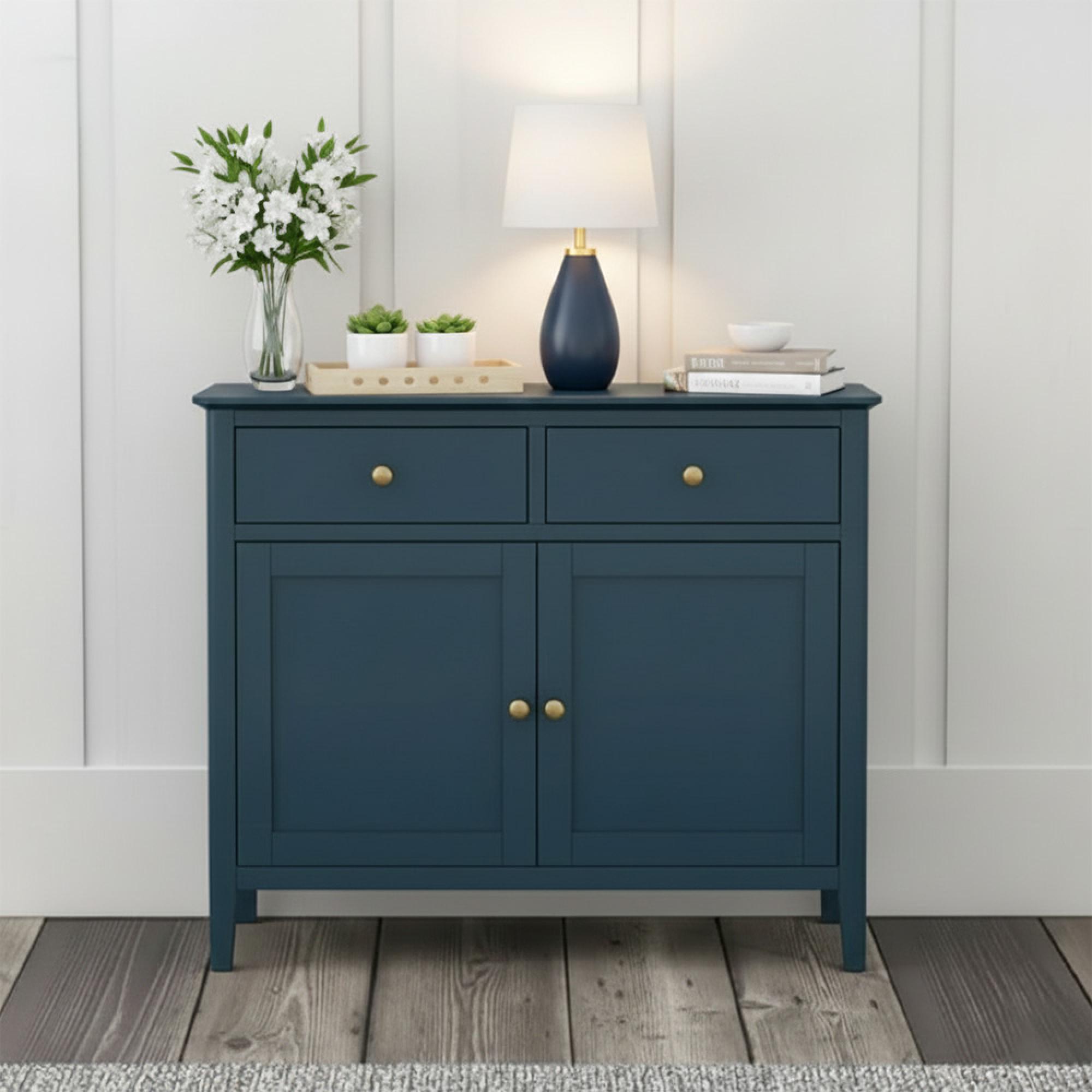 Harrogate Small Sideboard - 95cm - 2 Door - Blue