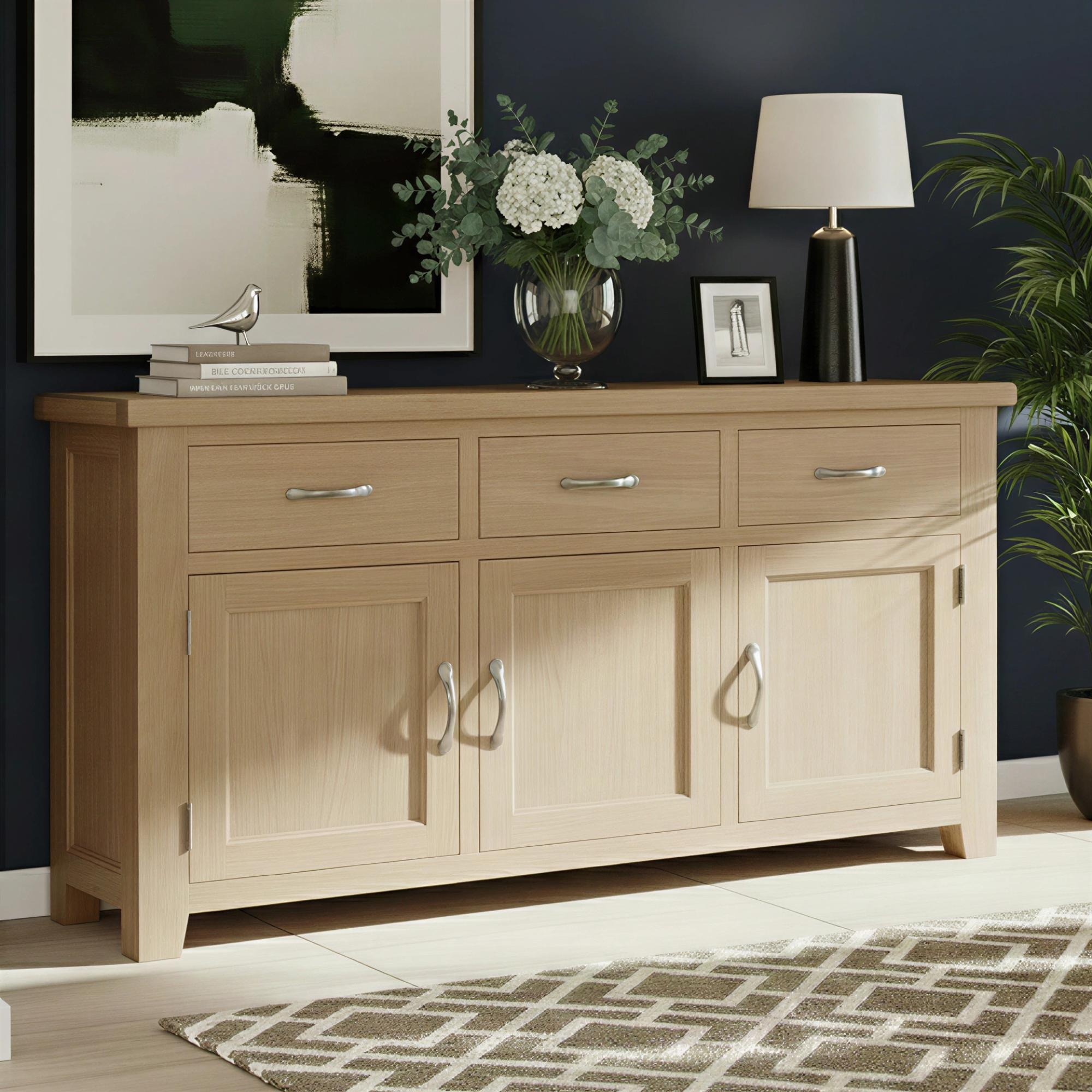 Wilmont Medium Sideboard - 3 Door - 150cm - Oak