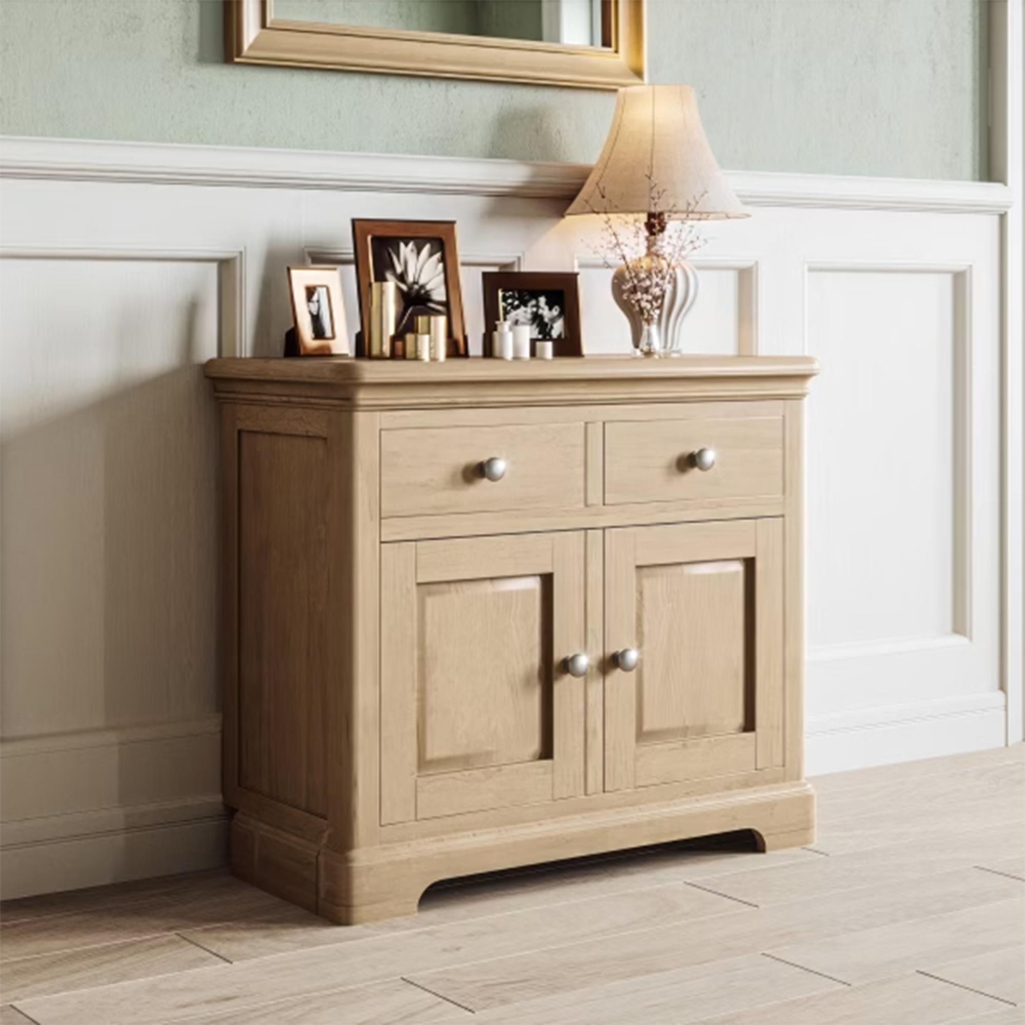 Cromwell Small Sideboard - 90cm - 2 Door - Oak