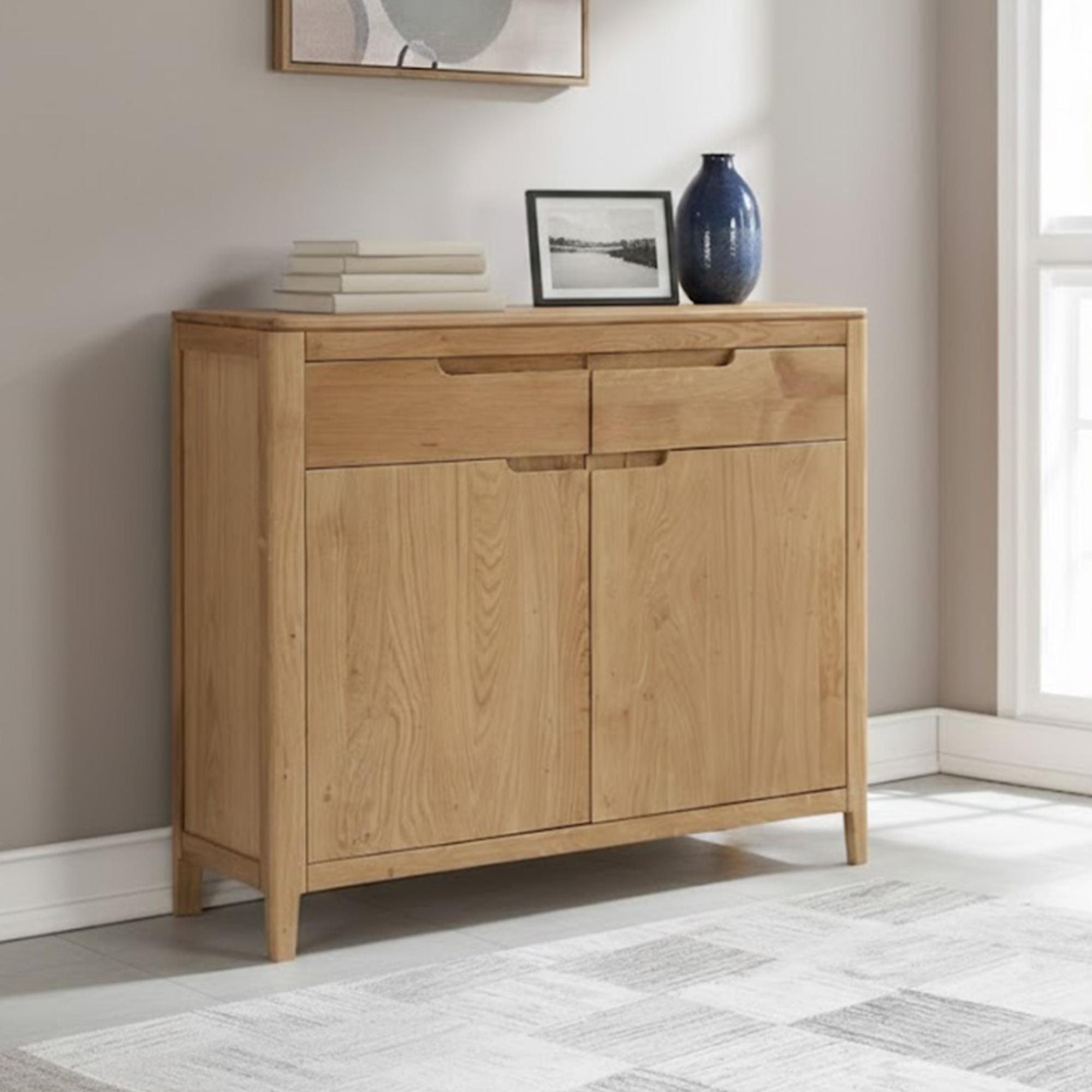 Dunmore Small Sideboard - 90cm - 2 Door - Oak