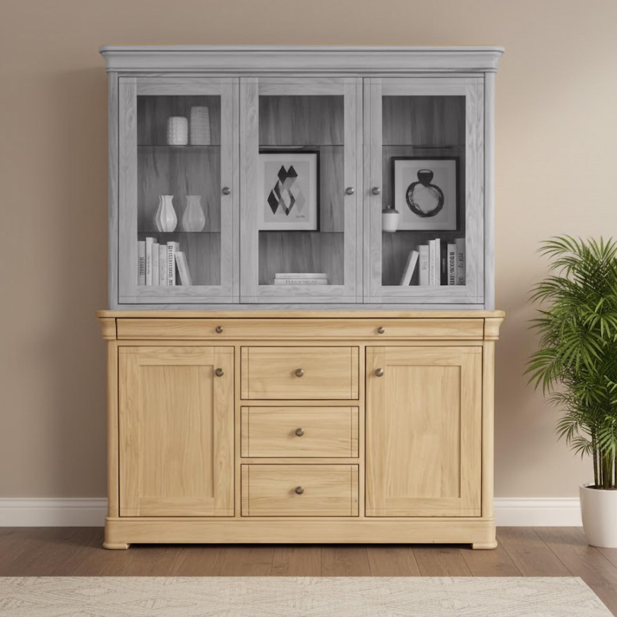 Moreno Wide Sideboard - 2 Door - 4 Drawer - Oak