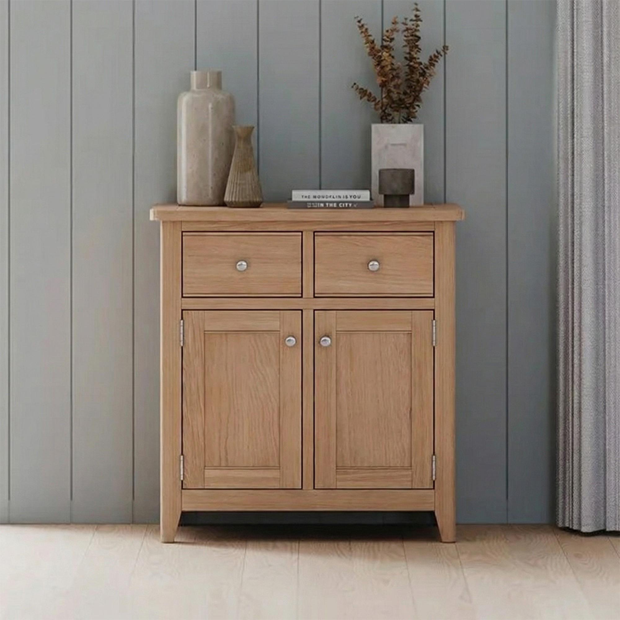 Arden Oak 75cm Small 2 Door Sideboard
