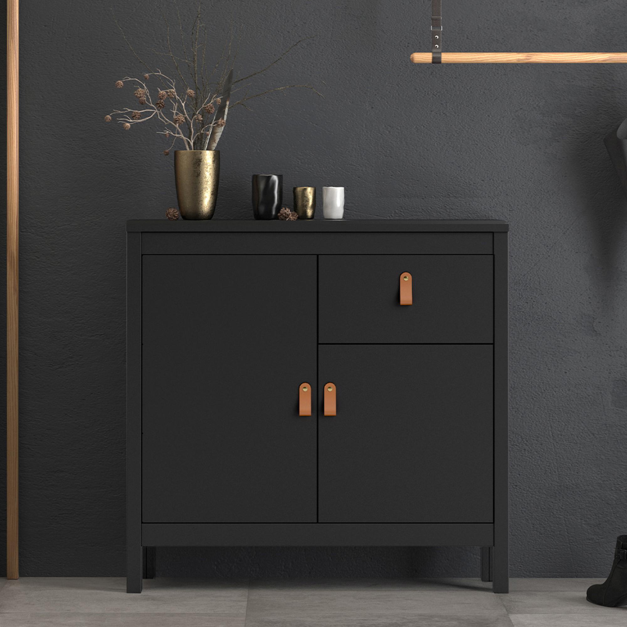 Barcelona Sideboard - 2 Door - 1 Drawer - Small - Black