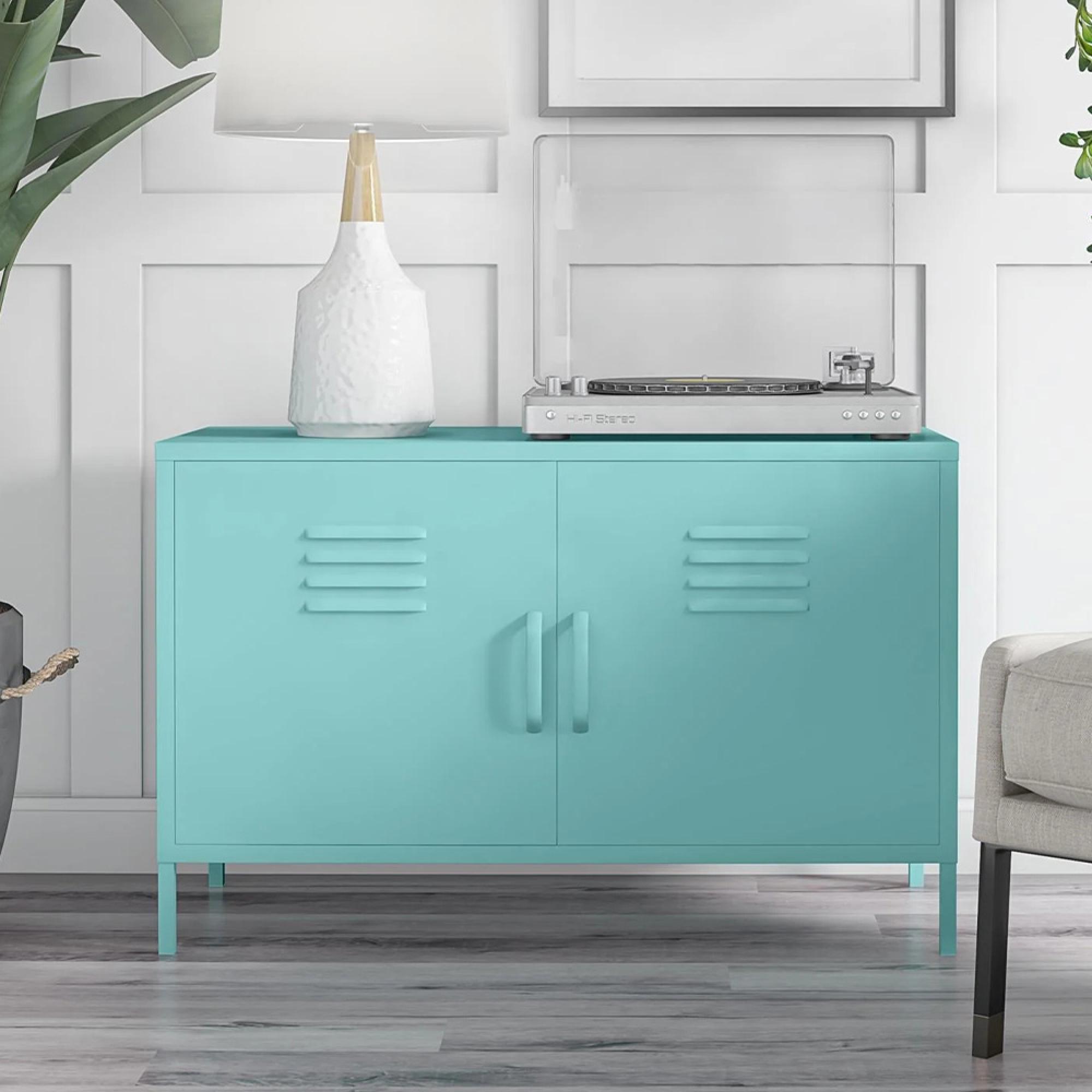 Novogratz Cache Accent Sideboard - Mint Locker - 2 Doors - 4012811COMNUK