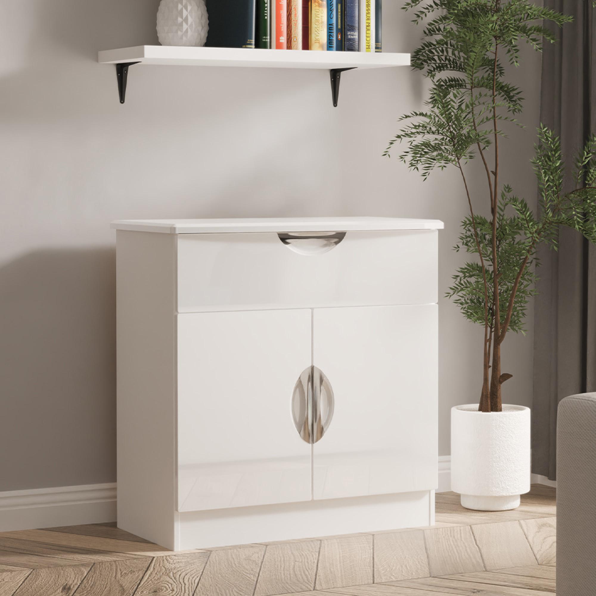Camden Sideboard - Compact - 2 Doors - White Gloss