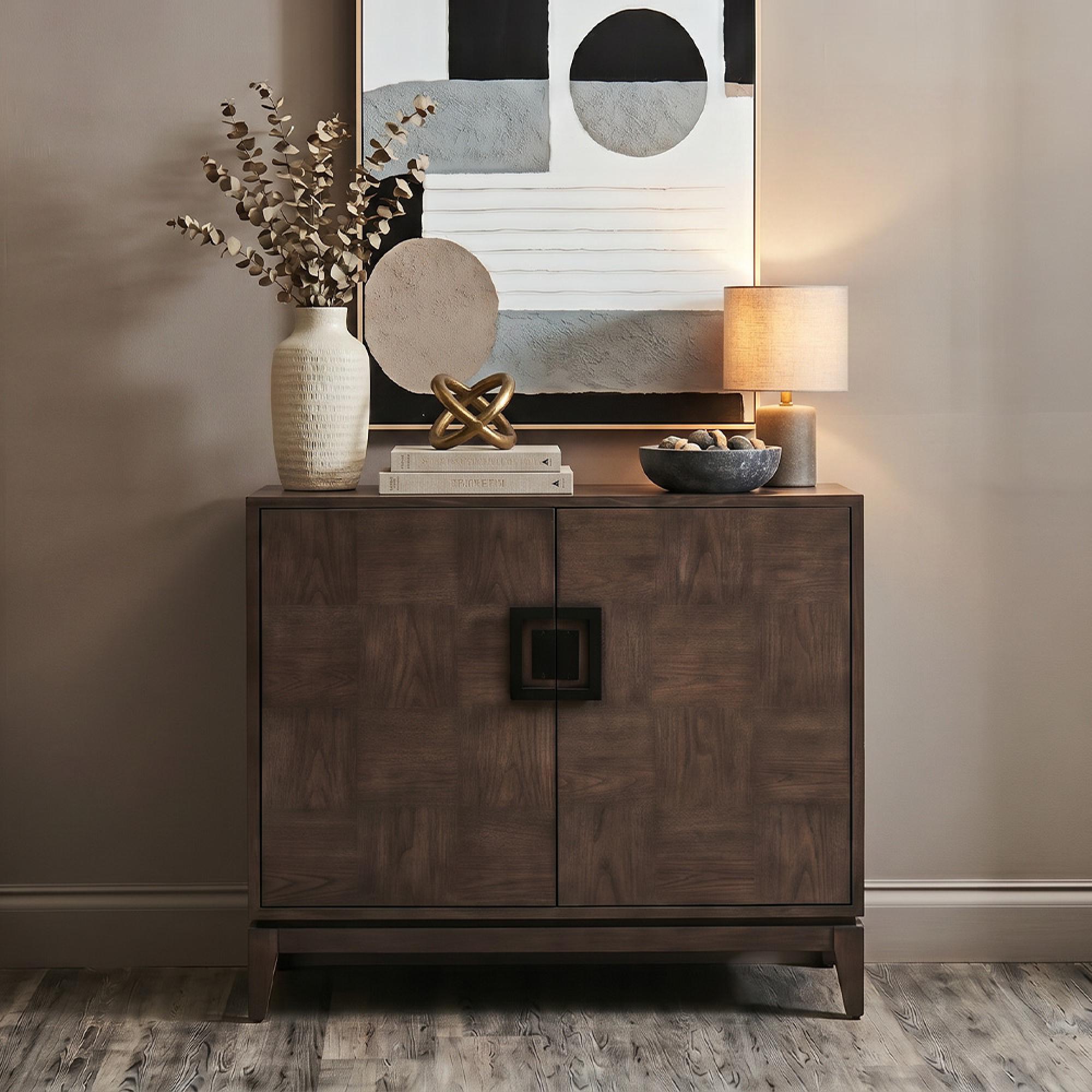 Dimaro Sideboard - 2 Door - Small - Elm Wood - 91cm