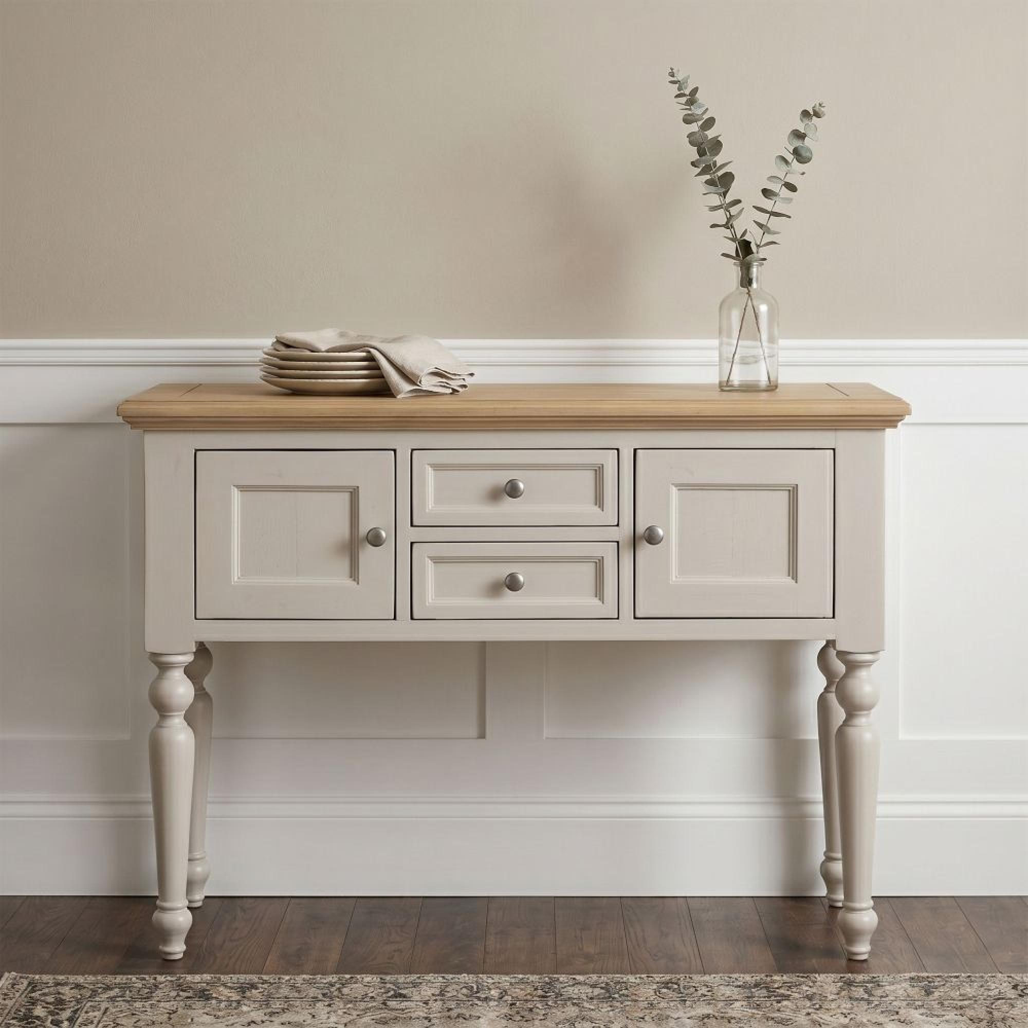 Chateau Buffet Sideboard - 2 Door - 2 Drawer - Grey Painted - Pine