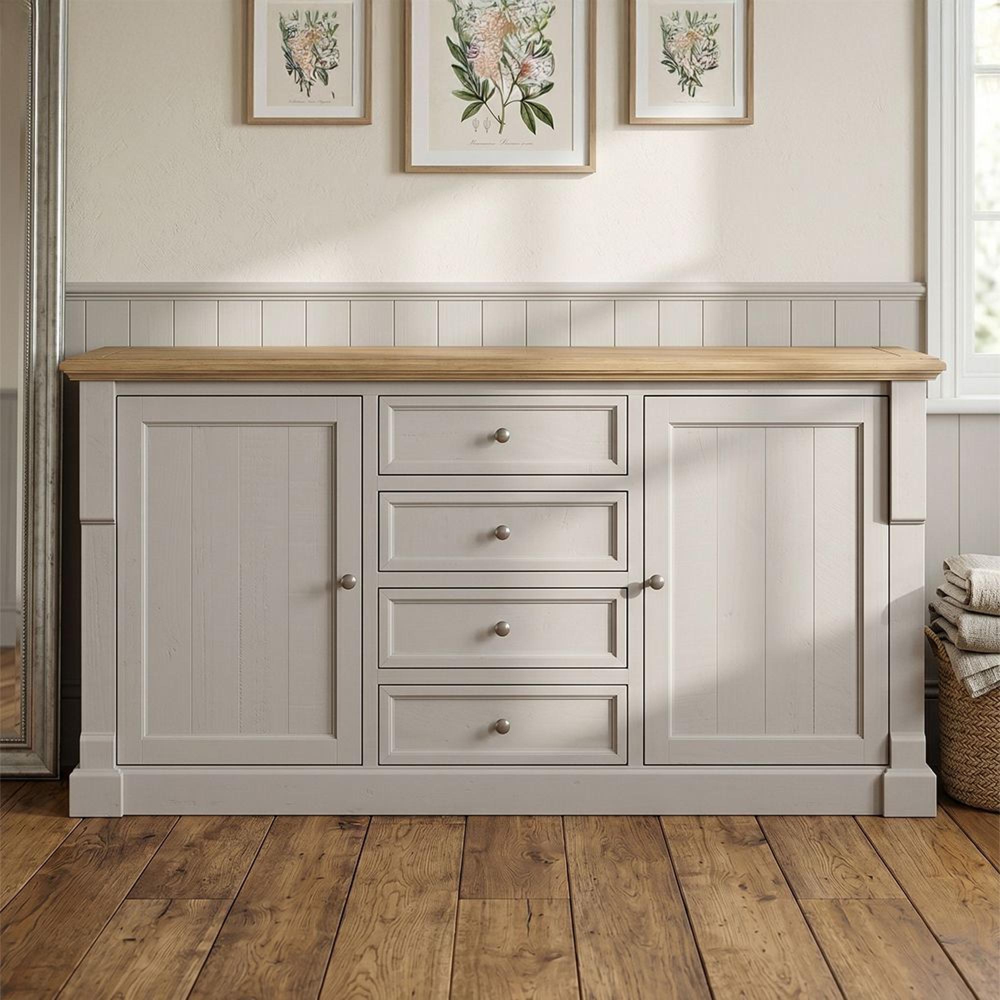 Chateau Sideboard - Large - Grey Painted - Pine