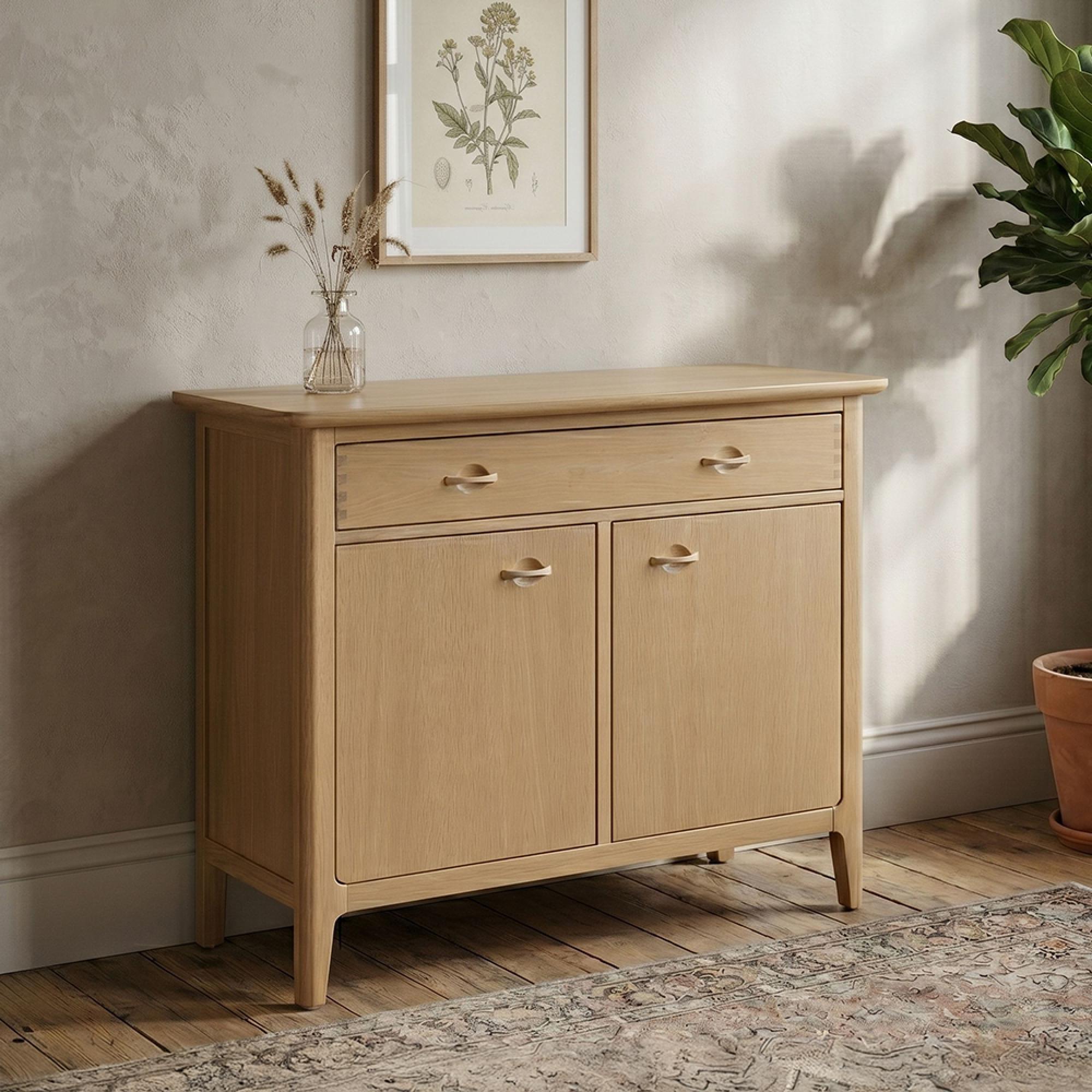 Cotswold Oak Sideboard - 2 Door - 1 Drawer - Small - Natural