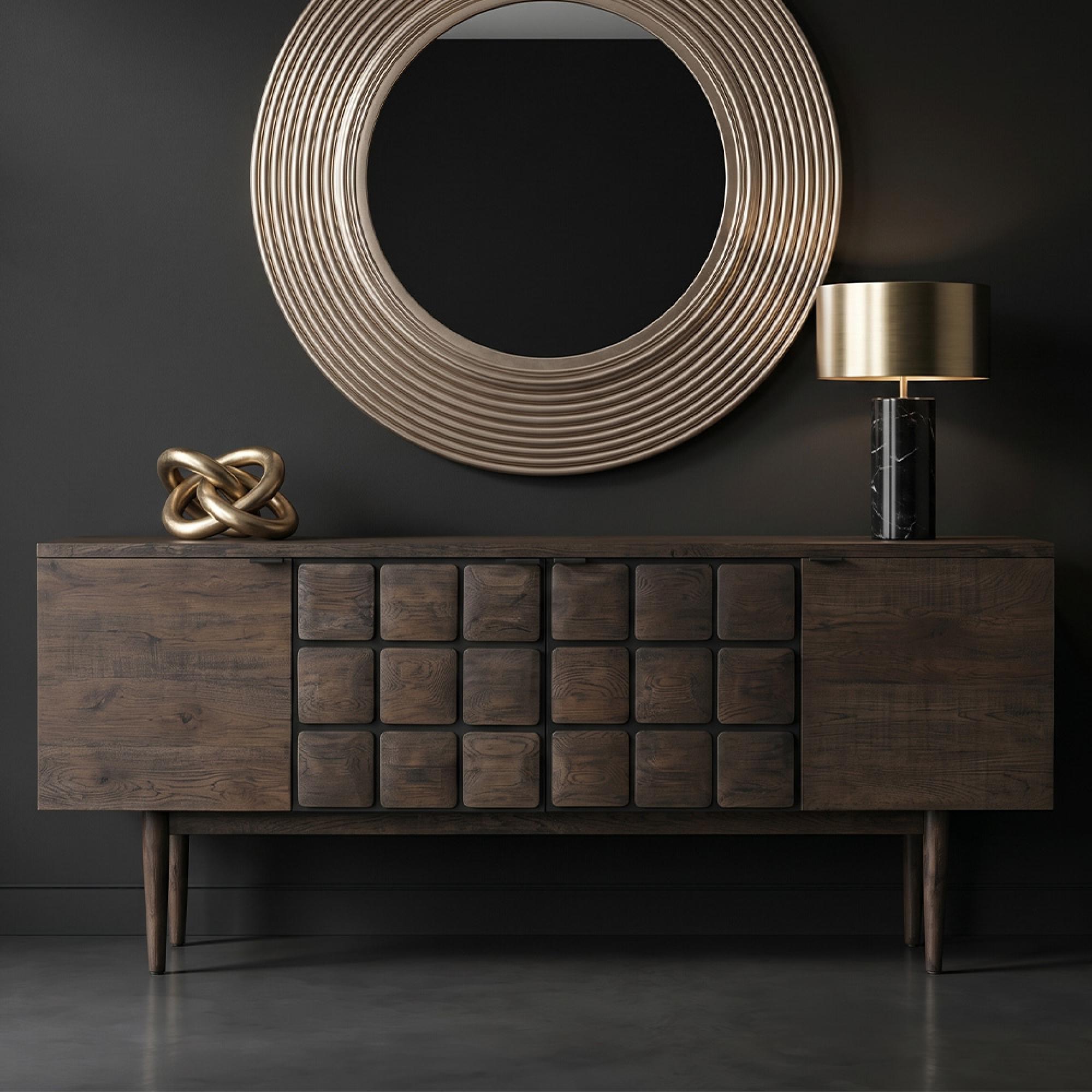 Lucca Sideboard - 4 Door - Extra Large - Dark Oak - 200cm