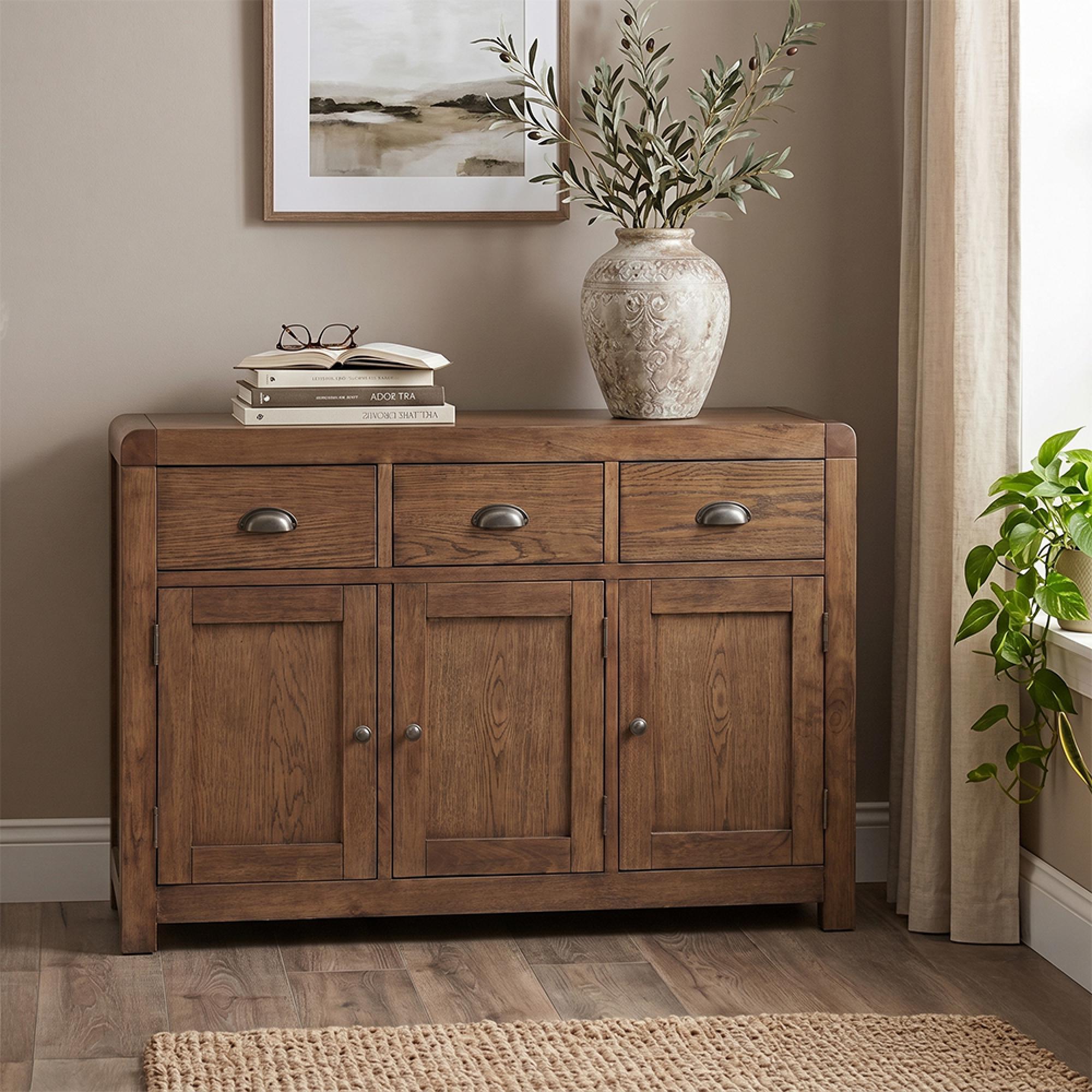 Oakridge Sideboard - 3 Door - Large - Dark Oak