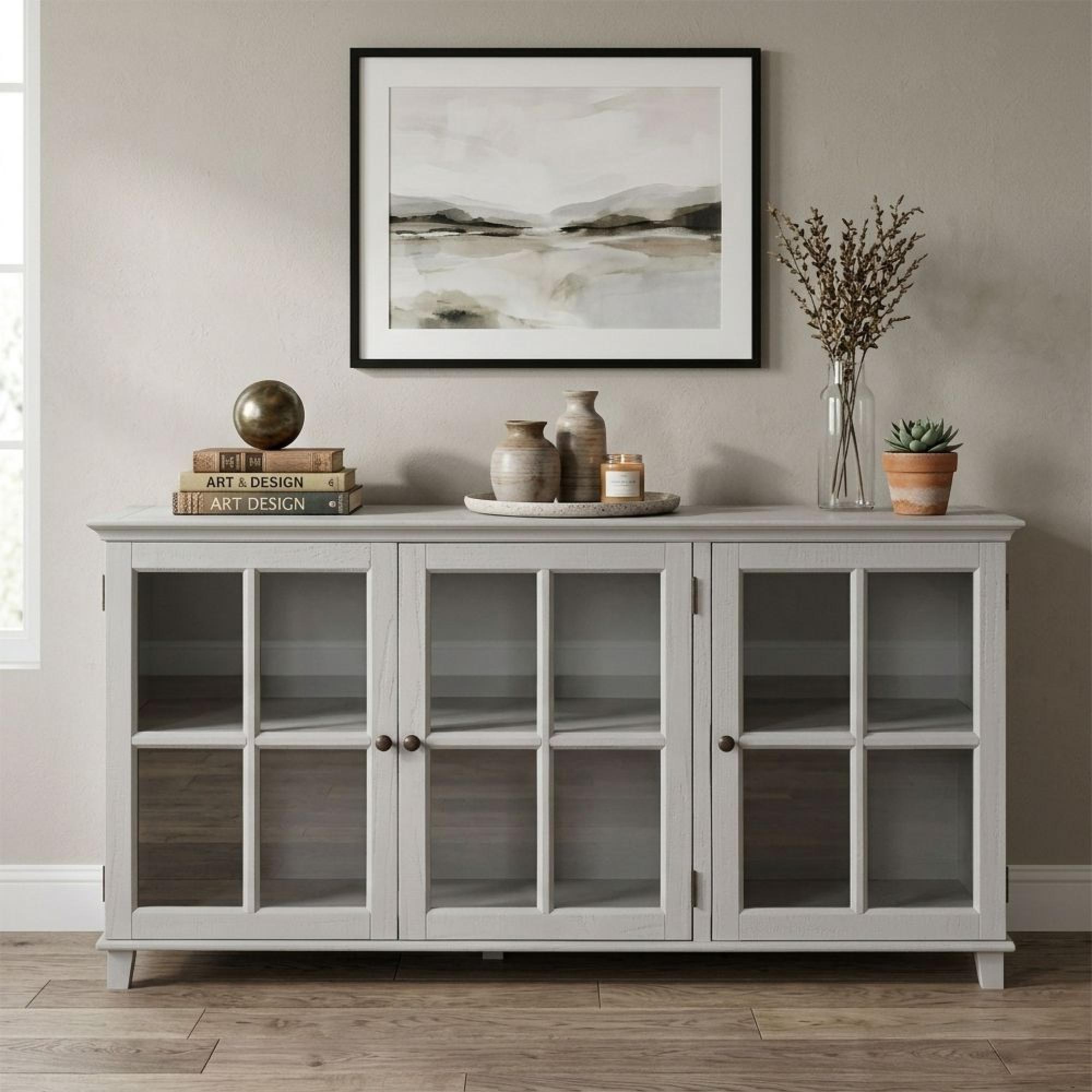 Provence Painted Sideboard - 3 Door - Large - Truffle