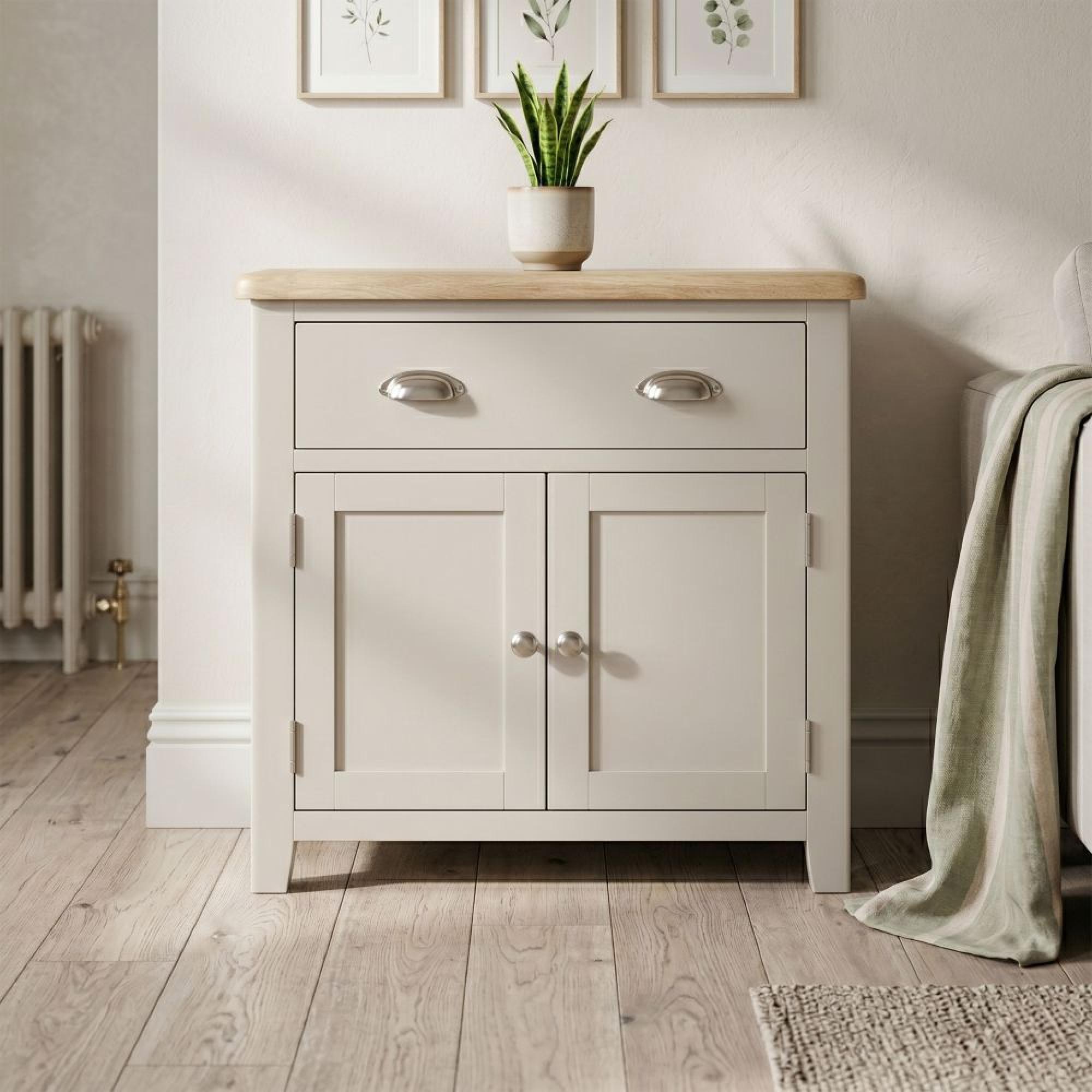 Windermere Painted Sideboard - 2 Door - 1 Drawer - Compact - Oyster Grey