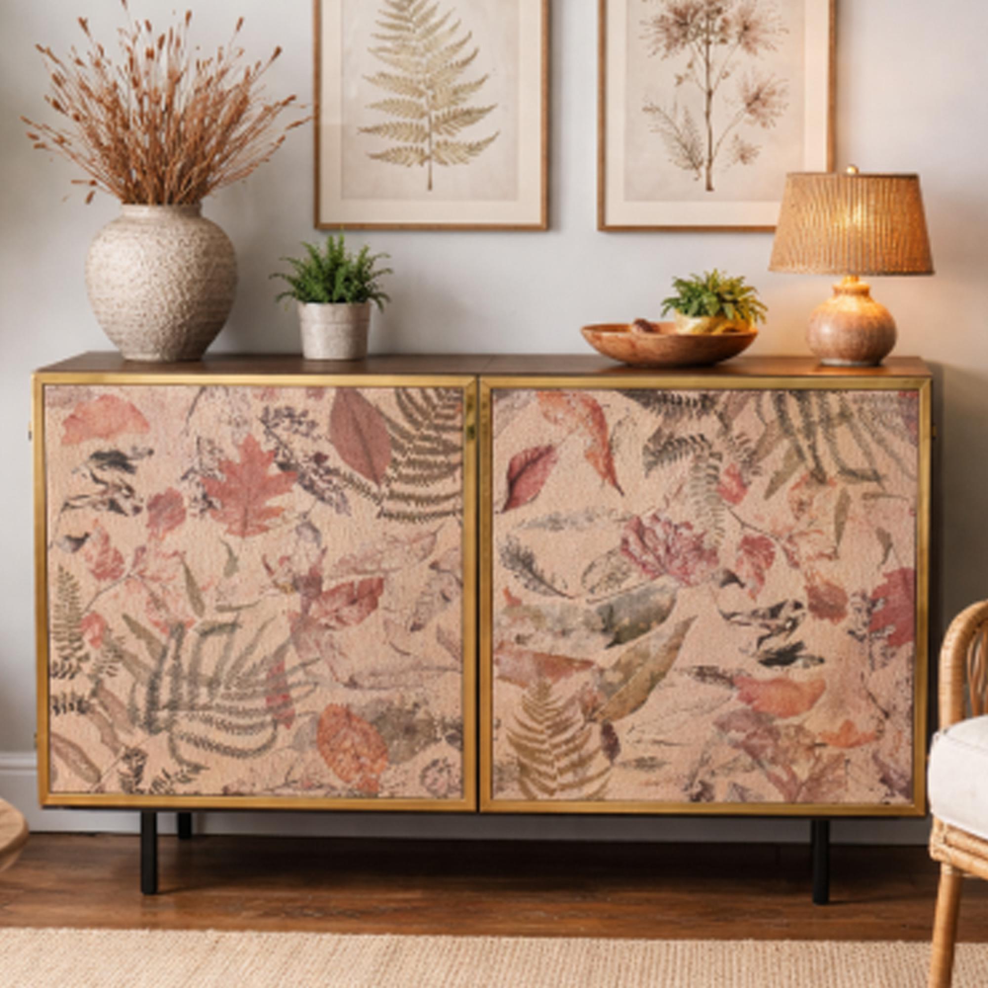 Sideboard - 2 Door - Small - Topical Leave - Metal