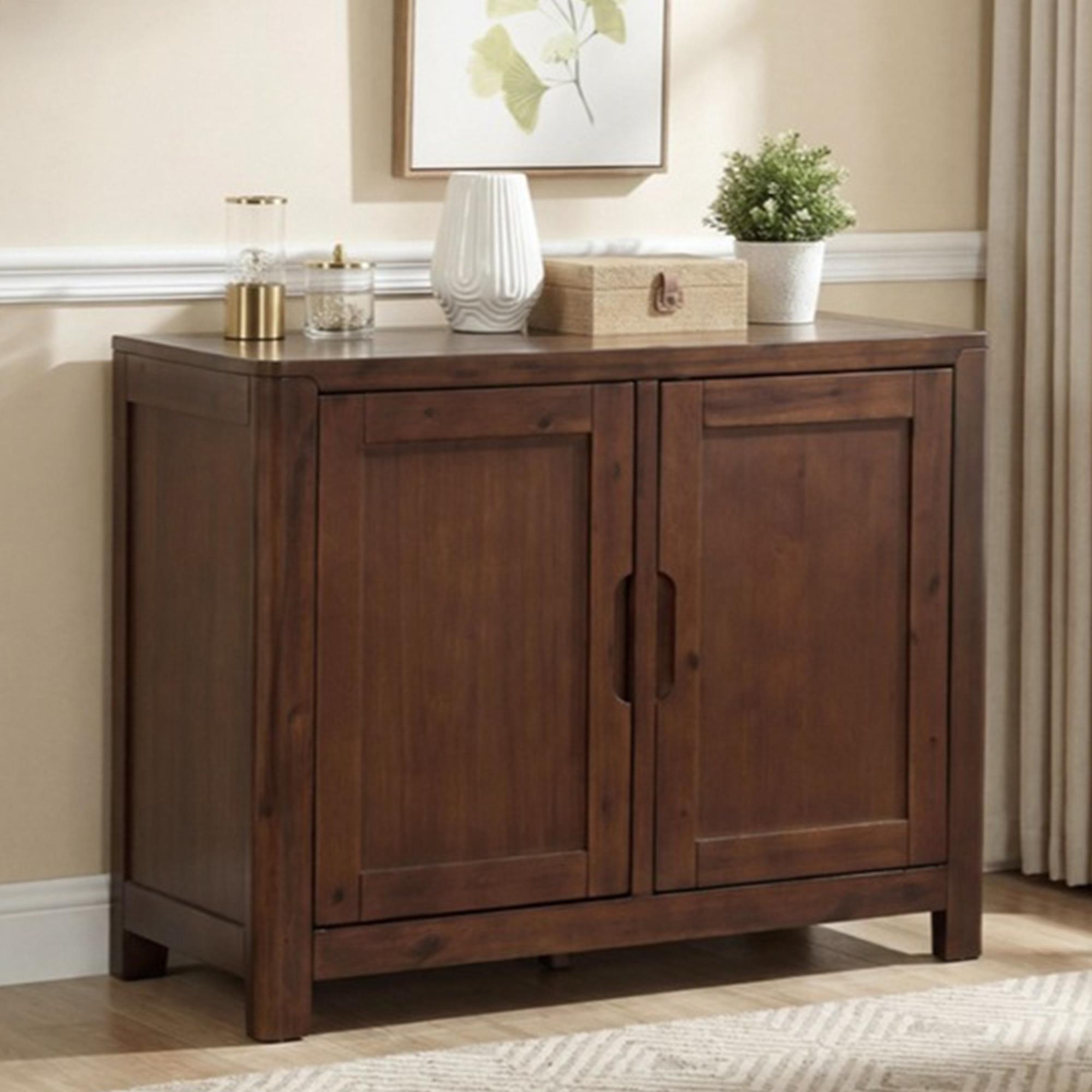 New Monterey Sideboard - 2 Door - 105cm - Small - Walnut - Acacia Wood