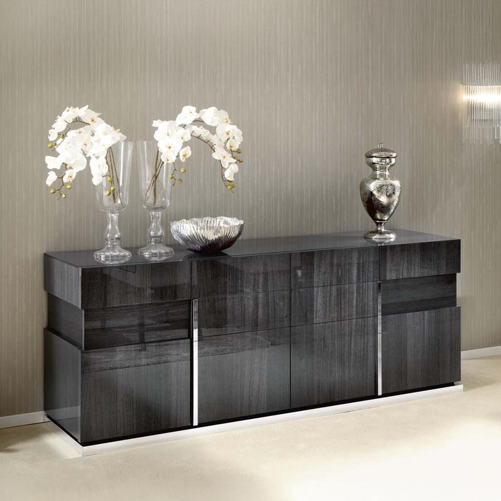 Montecarlo Sideboard - 4 Door - Extra Large - Grey Koto High Gloss