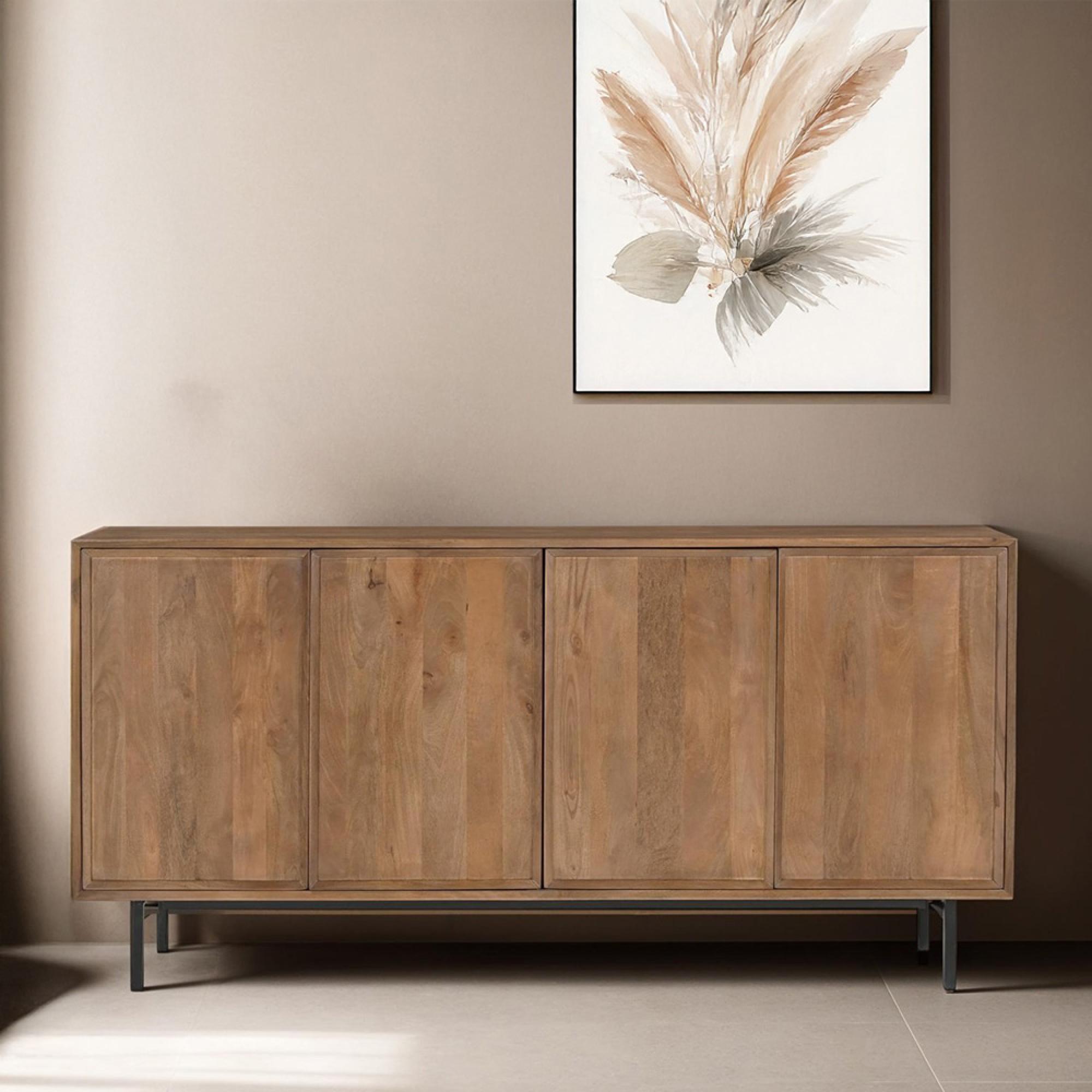 Ravenstein Sideboard - 4 Door - 180cm - Large - Natural - Mango Wood