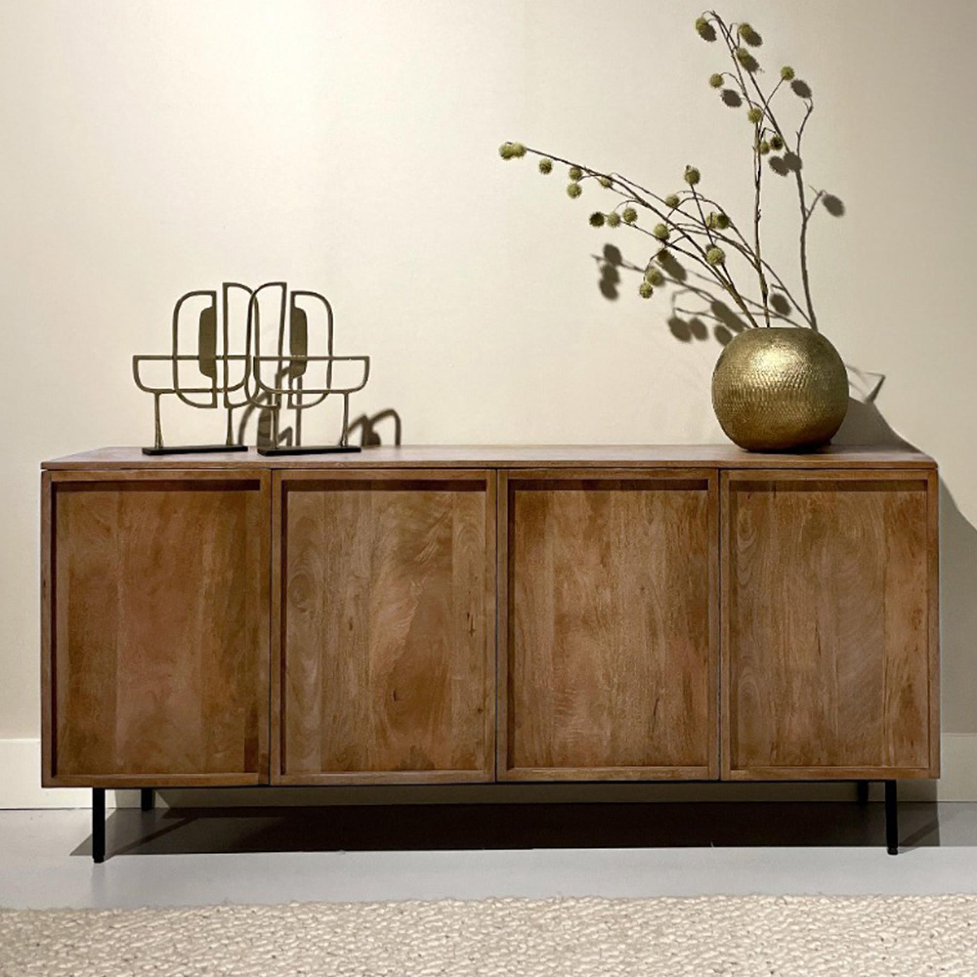 Elan Sideboard - 4 Door - 180cm - Large - Natural - Mango Wood