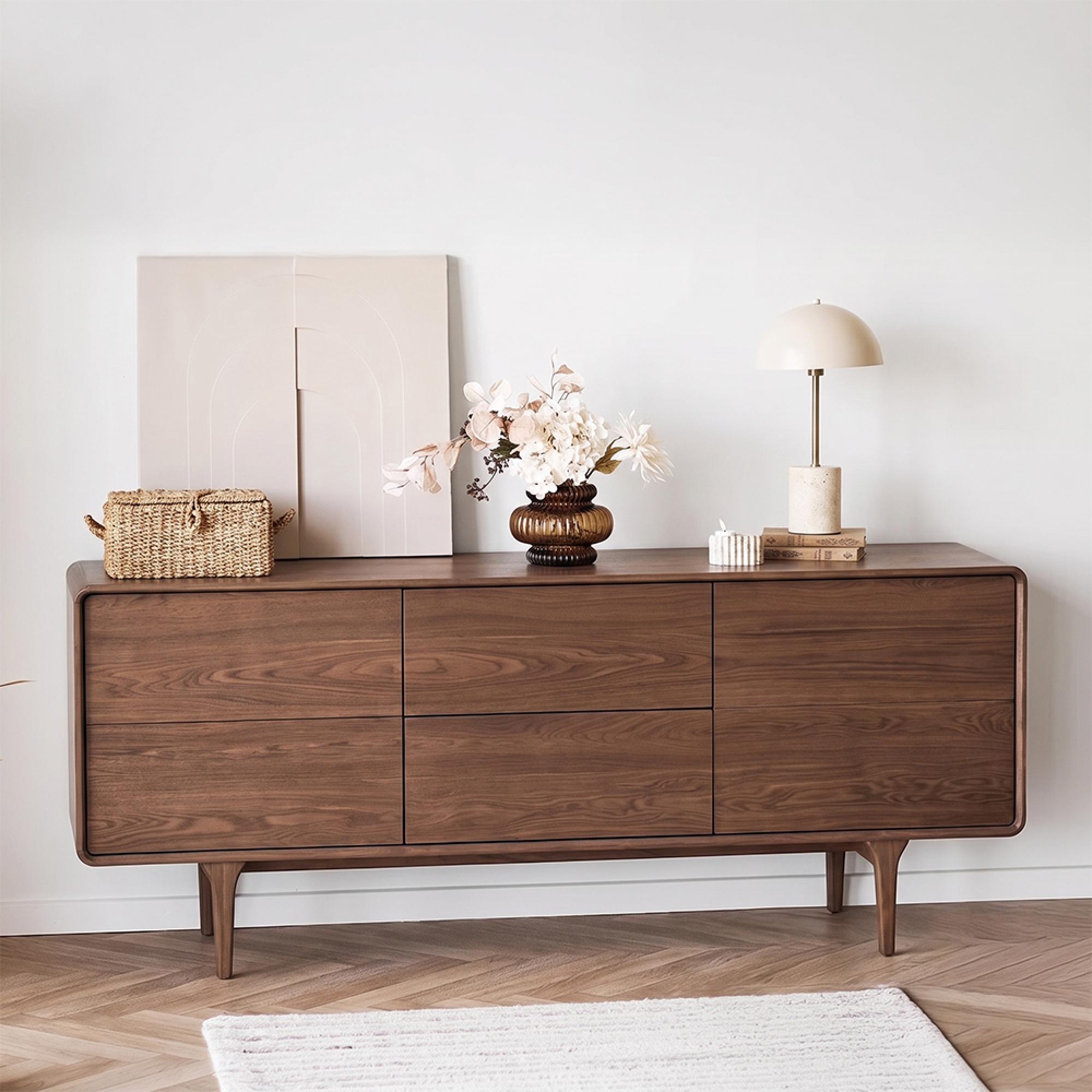 Darwin Oak Sideboard - 2 Door 2 Drawer - Large - Dark Brown