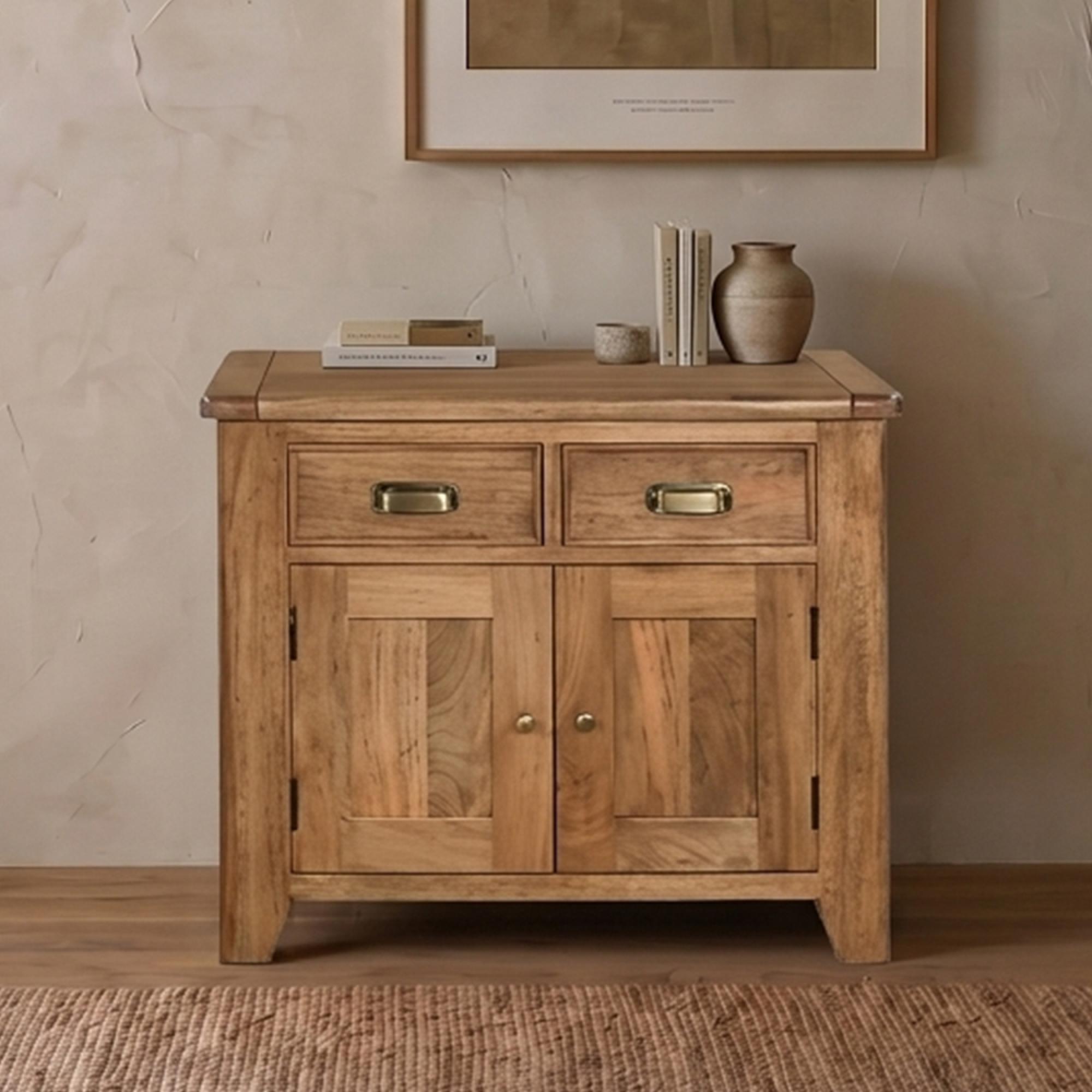Dorset Sideboard - 2 Door - 2 Drawer - 95cm - Compact - Rustic - Mango Wood