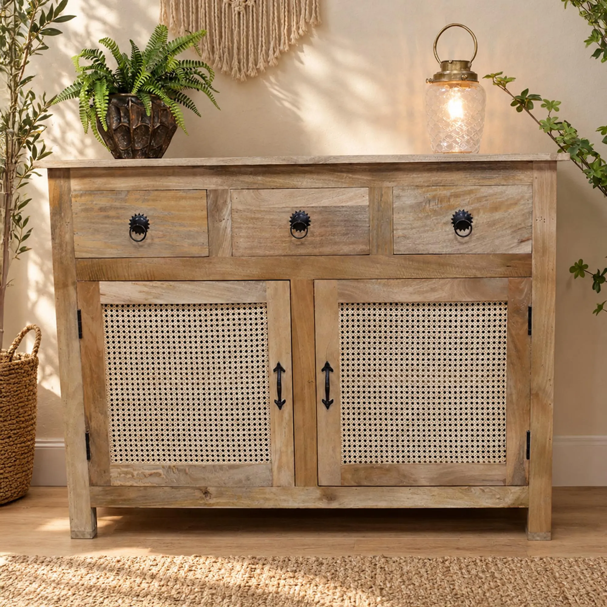 Sideboard - Acacia Wood - 2 Door - Small - 120cm