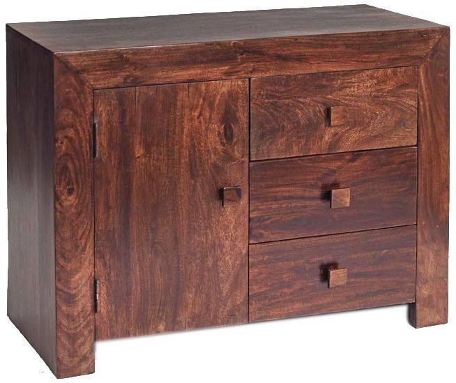 Ajmer Sideboard - 1 Door - Small - Dark Mango Wood
