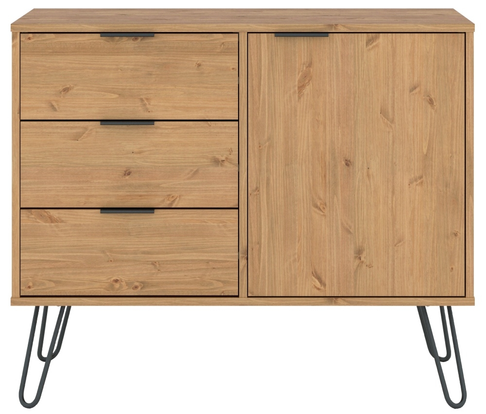 Augusta Small Sideboard - 90cm - Pine - Hairpin Legs