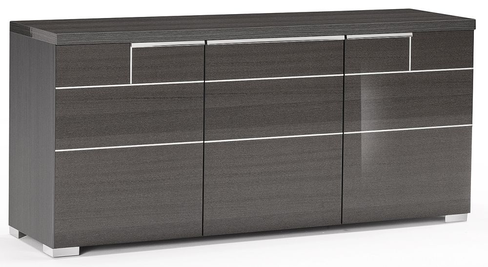 Versilia Large Sideboard - 3 Door - Black