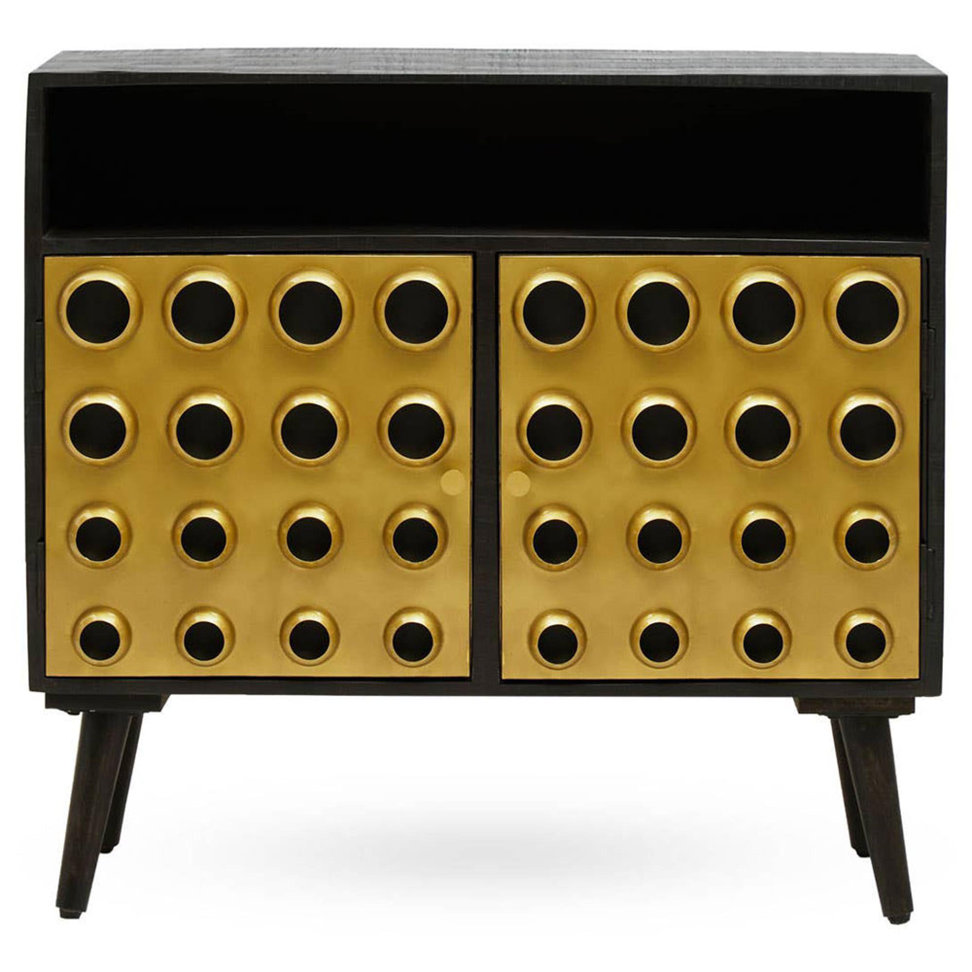 Arti Sideboard - 2 Door - 87.5cm - Black - Mango Wood - Small