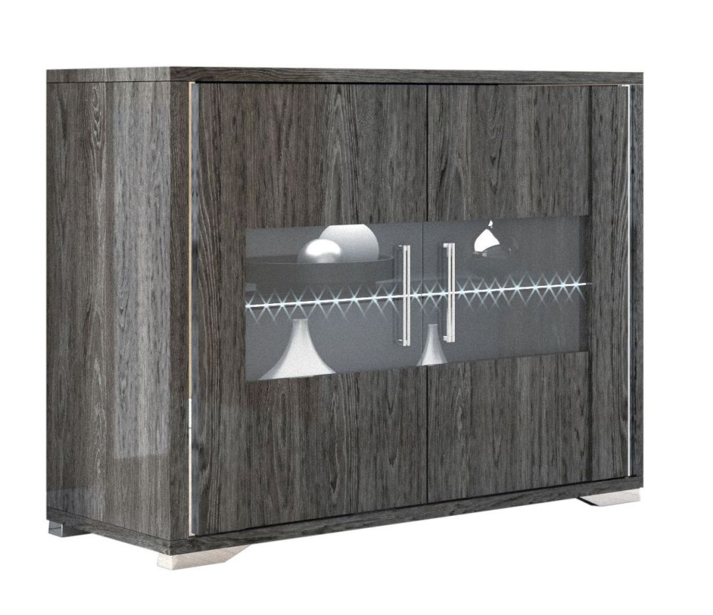 Augusta Sideboard - 2 Door - Small - Grey Oak Effect