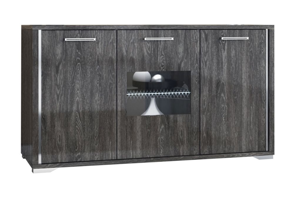 Augusta Sideboard - 3 Door - Medium - Grey Oak Effect