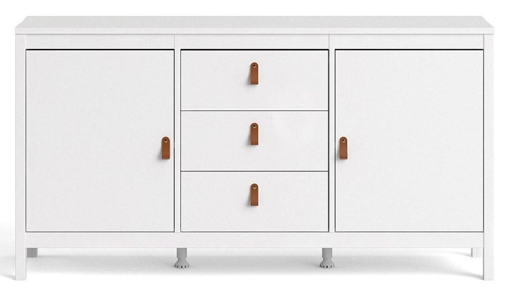 Barcelona Sideboard - 2 Door - 3 Drawer - Medium - White