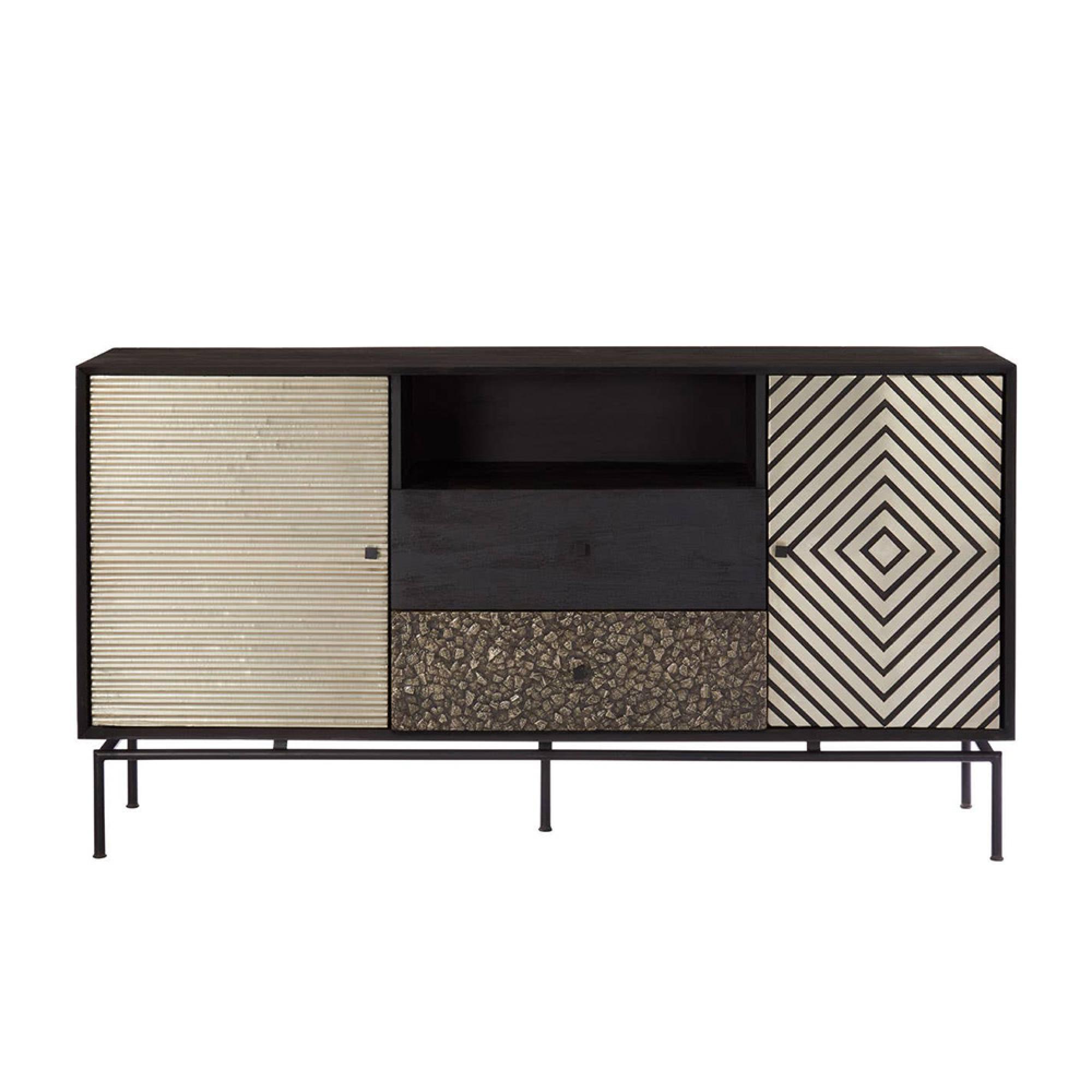 Boho Sideboard - 160cm - Large - Black Mango Wood