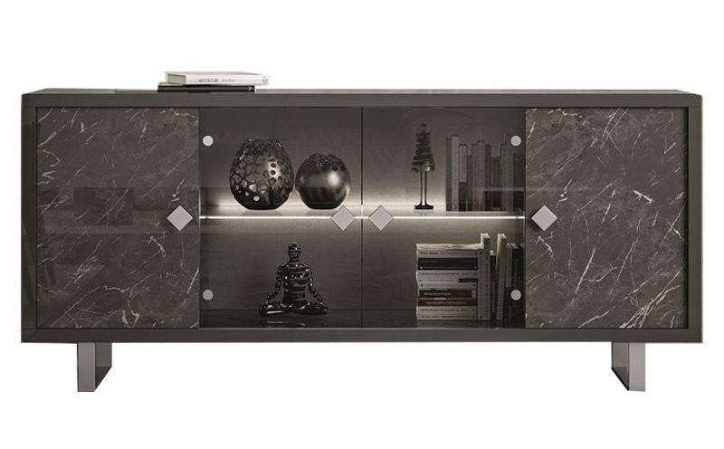 Carvelle Day Sideboard - 4 Door - Extra Large - 200cm - Dark Grey