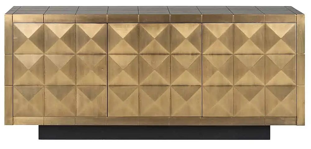 Collada Brass Cladded 3 Door Extra Large Sideboard - 180cm