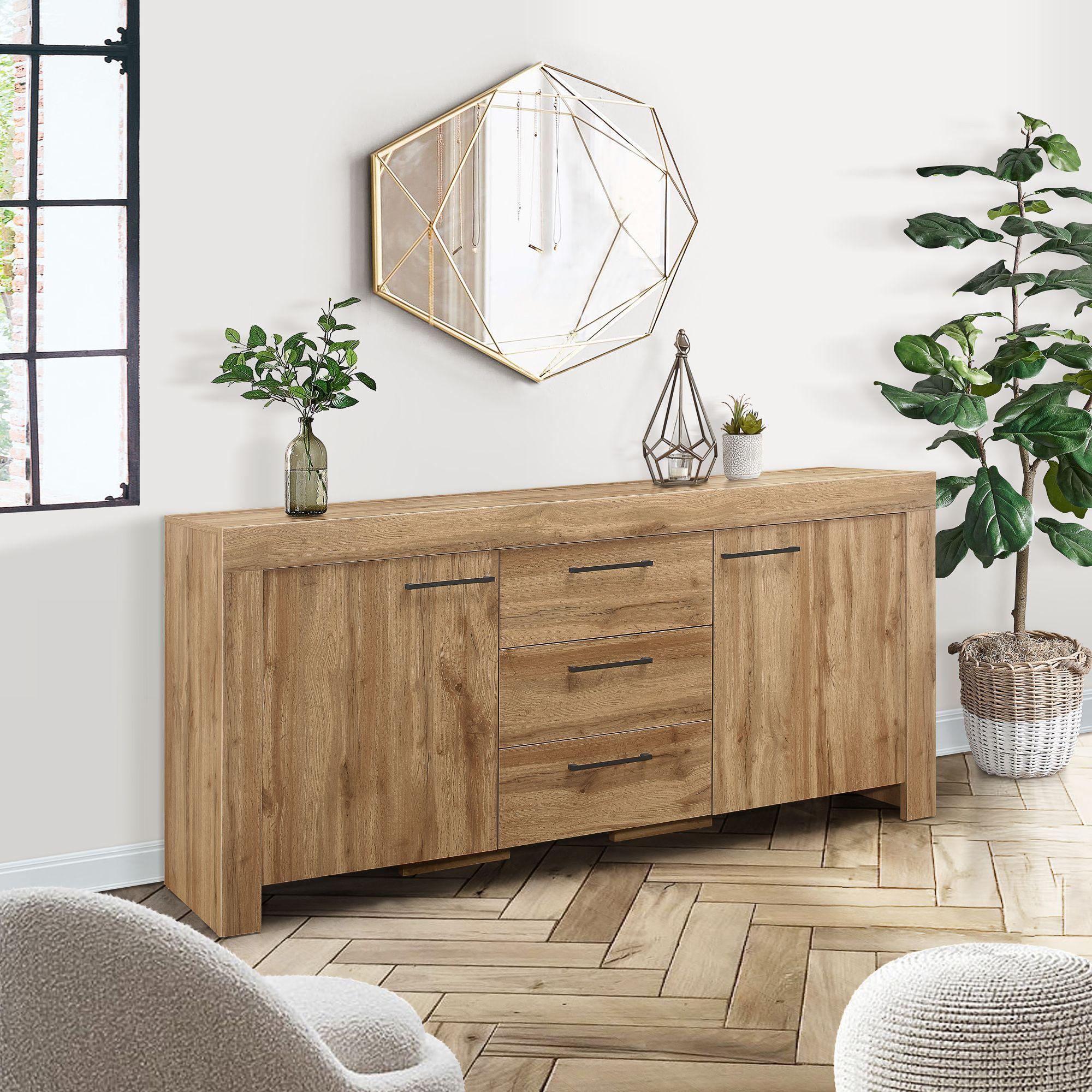 Compton Extra Large Sideboard - 200cm - 2 Door - Oak