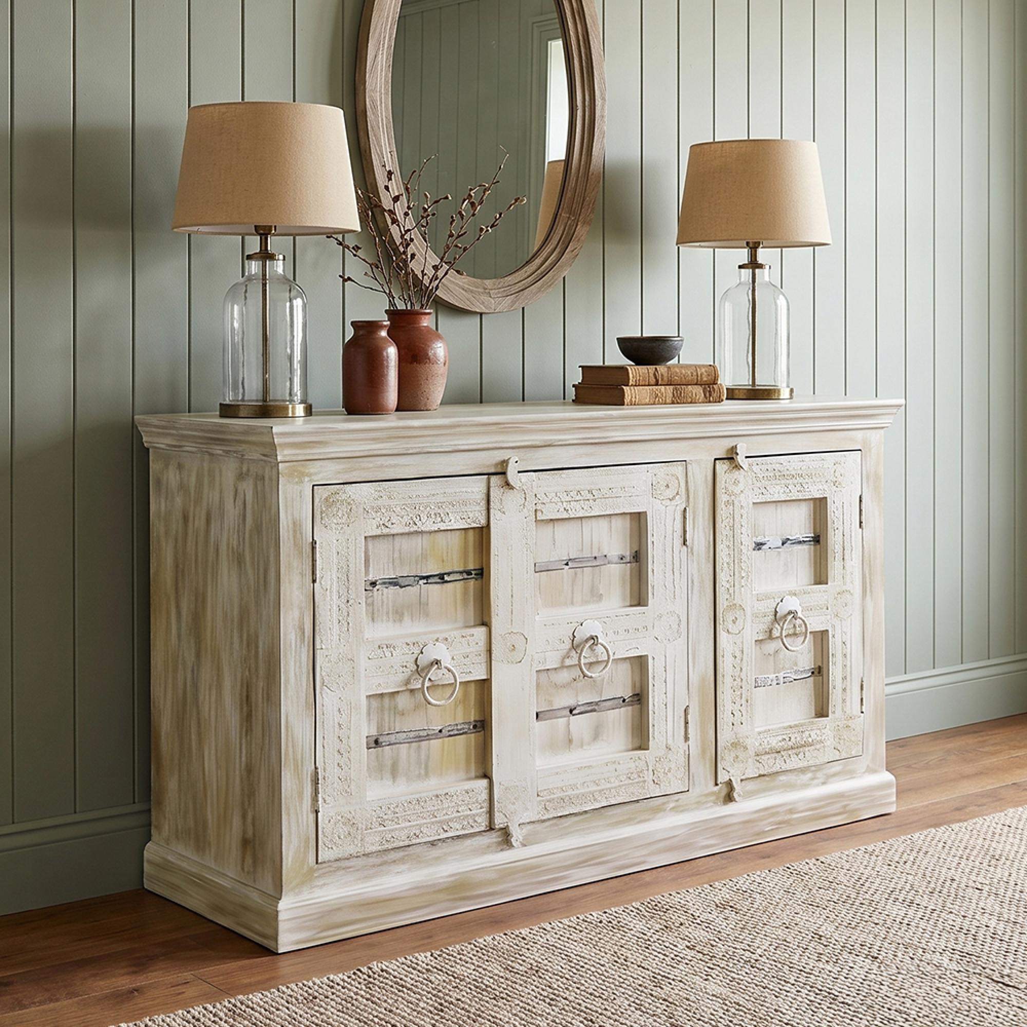 Heritage Sideboard - 3 Door - 150cm - Medium - Distressed - Mango Wood