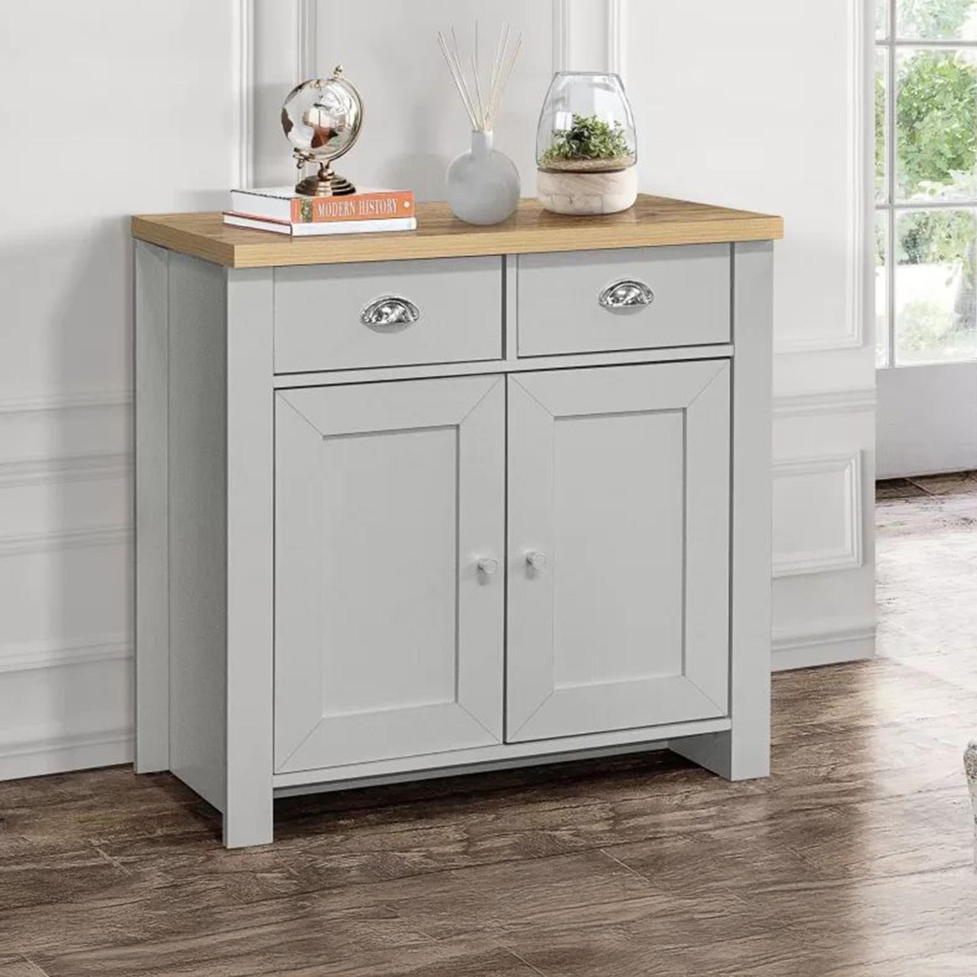 Highgate Small Sideboard - 2 Door - Grey Painted