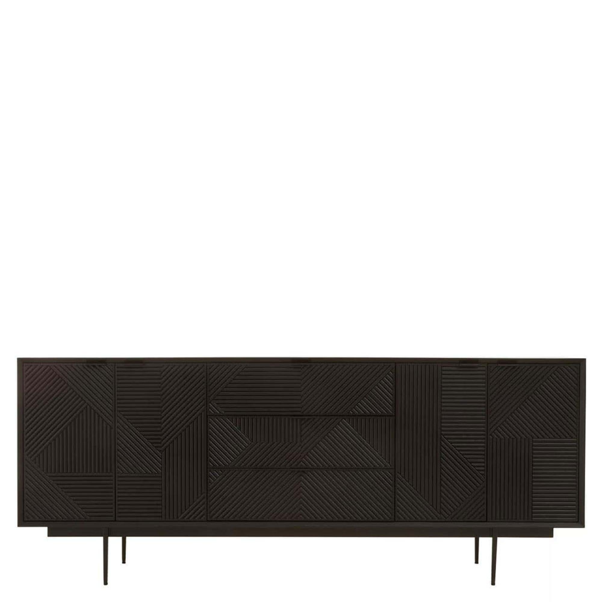 Jakara Sideboard - 4 Door - Extra Large - 200cm - Black Wood